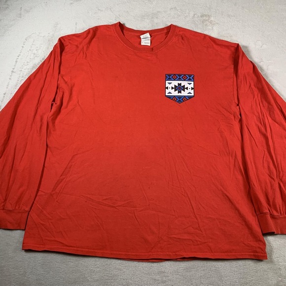 VTG Couture Tee Company Shirt Mens 2XL Aztec Anchor Print Long Sleeve Gildan - Picture 1 of 13